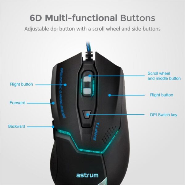 6B Wired Gaming USB Mouse – MG210 4