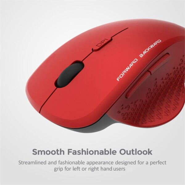 6B Wireless Optical Mouse – MW280 Red 3