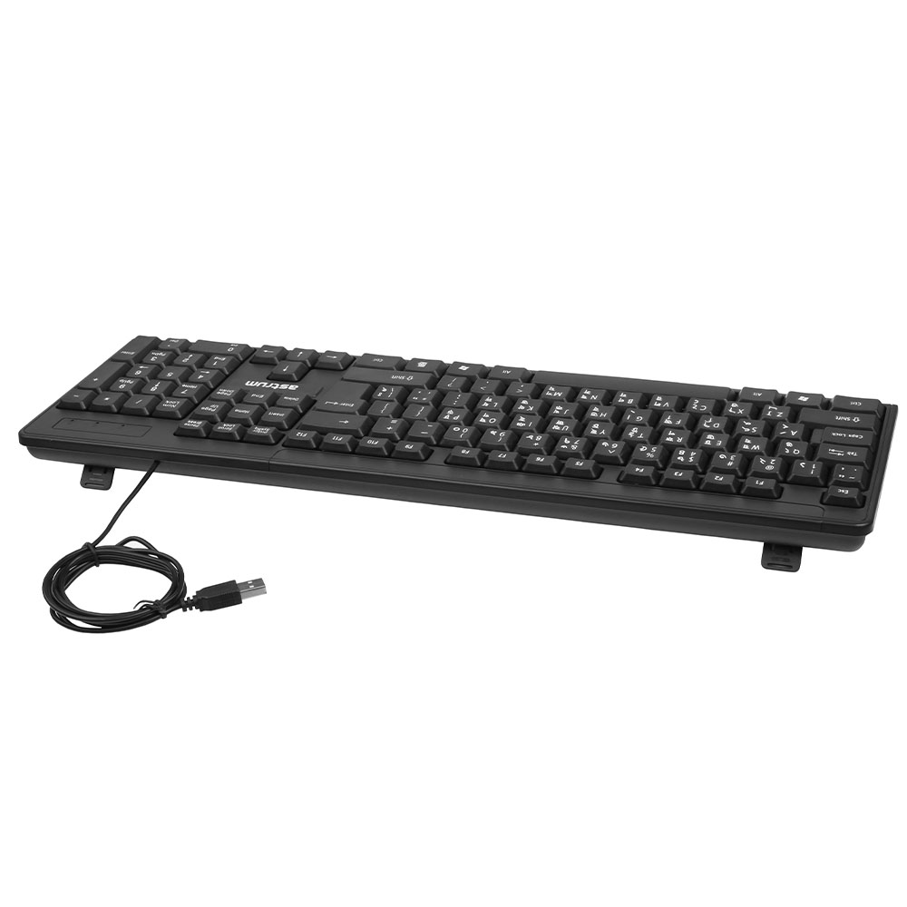USB Keyboard 1.3m Slim 104 Keys Black – KB080 4
