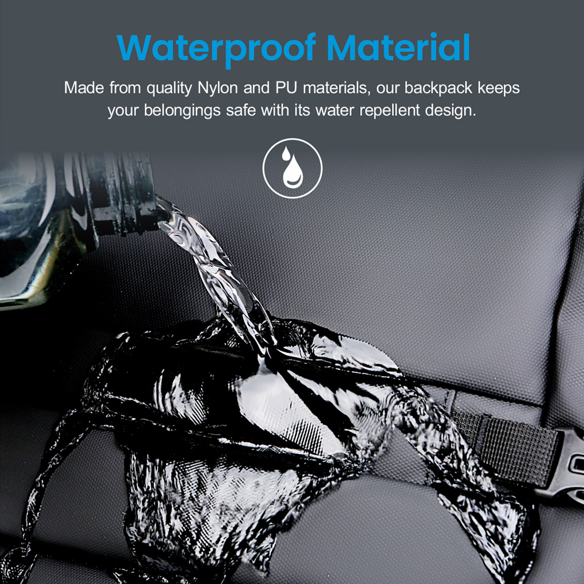 LB310 BACKPACK PU TRAVEL EXPEND BLACK 5